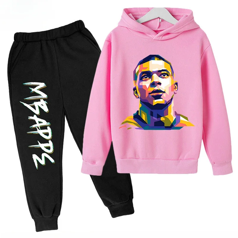 بدلة رياضية مطبوعة على الأمهات للأطفال ، بنطلون ضيق بهودي ، طقم غير رسمي من قطعتين للفتيان والفتيات ، ملابس أطفال ، الربيع والخريف