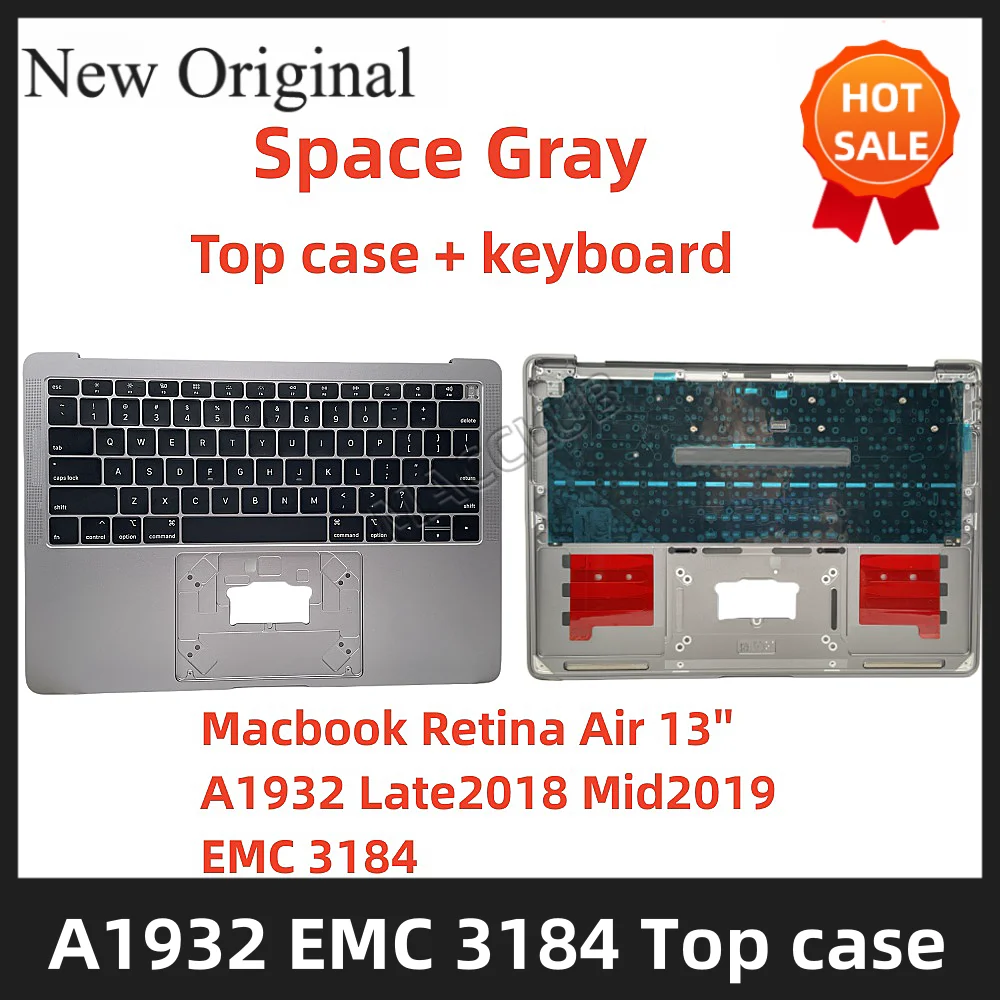 

US Layout A1932 Keyboard for Macbook Retina Air 13" A1932 US 2018 2019 Year EMC 3184 top case with Keyboard Space gray