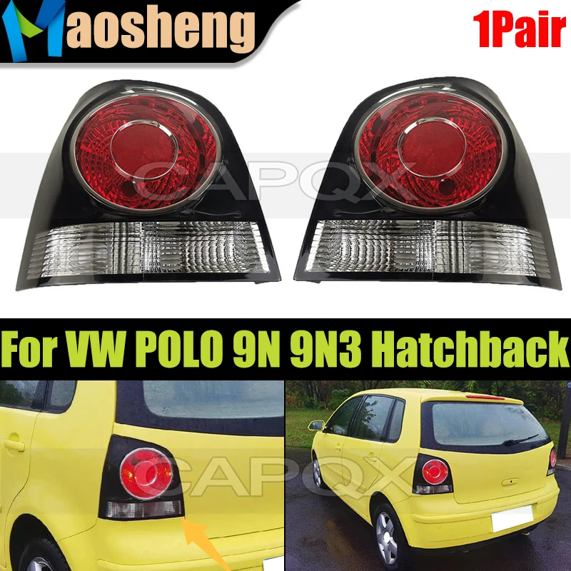 

1 пара черных задних фонарей для Volkswagen VW POLO 9N 9N3 хэтчбек 2006-2010 годов выпуска, задние стоп-сигналы