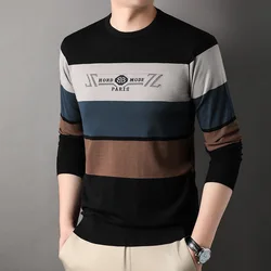 Men's Clothing Long Sleeve Spring Autumn New Turn-down Collar Printing Versatile Polo Shirt Thin Business Fashion Casual Tops