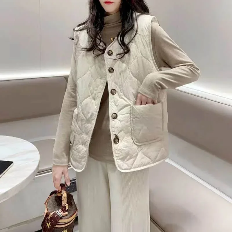 

Pop Fleece Waistcoats For Women Vests Double Sided Wearing Casual Sleeveless Cardigans Oversized Lambhair Jackets Loose Women To