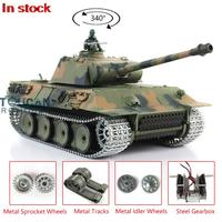 HENG LONG 1/16 Scale RTR 7.0 Upgraded Metal Version German Panther V RC Tank 3819 Army Radio Toys BB Shoot Unit Speaker TH17288