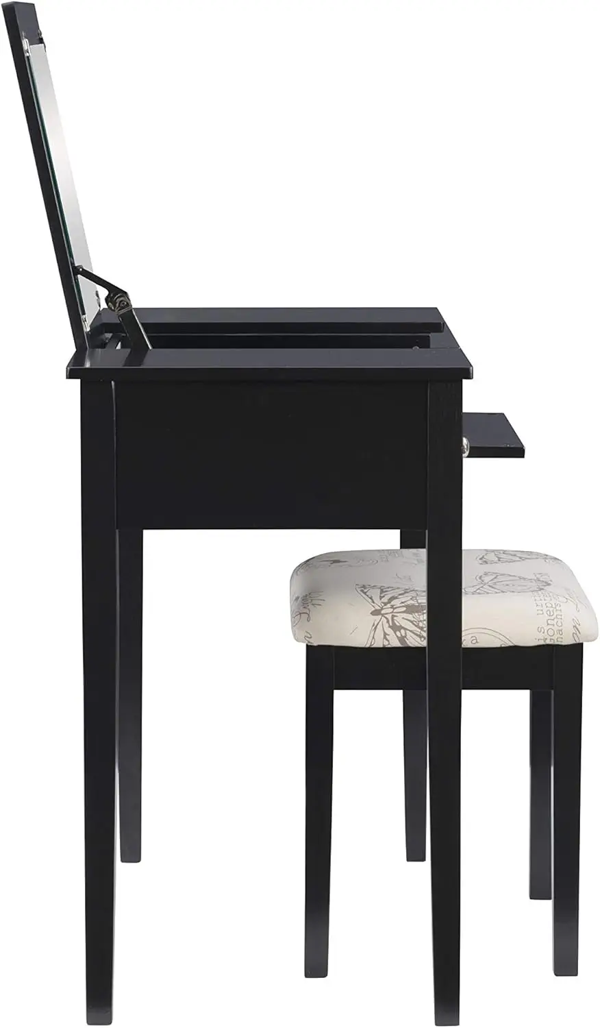 طقم مقعد على شكل فراشة سوداء من Home Dcor مع مقعد، 36'w x 18'd x 30'h،