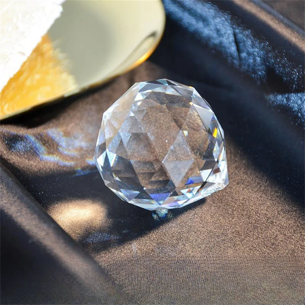 1/10pcs Clear Crystal Hanging Ball Glass Prism Feng Shui Faceted Ball Sun Cather For Chandeliers Part Wedding Room Decoration