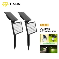 T-sunrise 1pc/2pcs 50/54 LED Solar Light Outdoors IP65/44 Garden Decoration Solar Lamps Outdoor Lighting Spotlight Wall Light