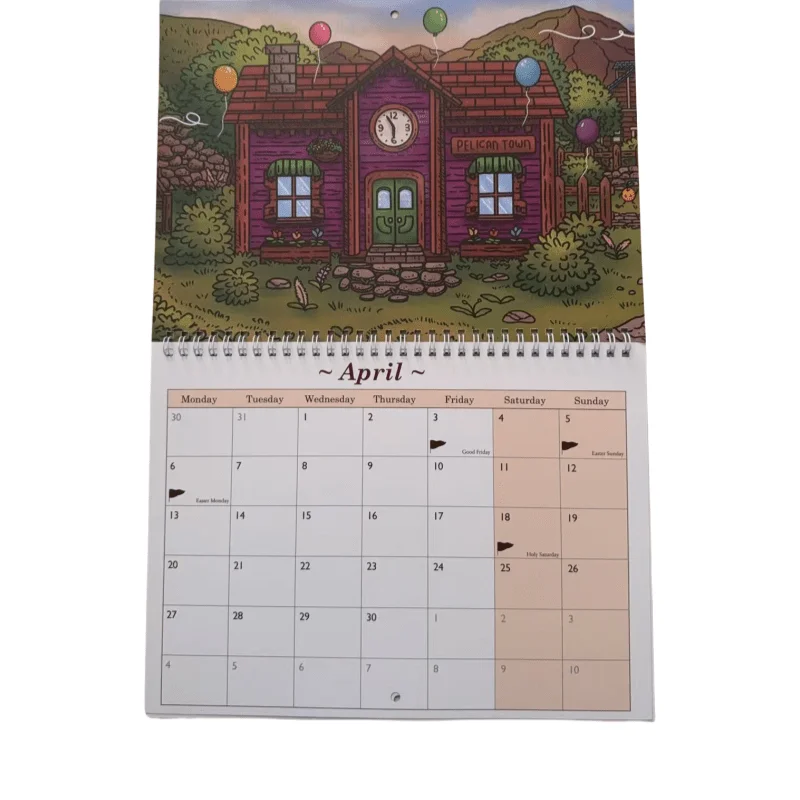 Stardew Valley-kalender voor kamerhuisdecoratie Waaier gemaakt en volledig Onofficiële 12 maandenkalender 2026-planner