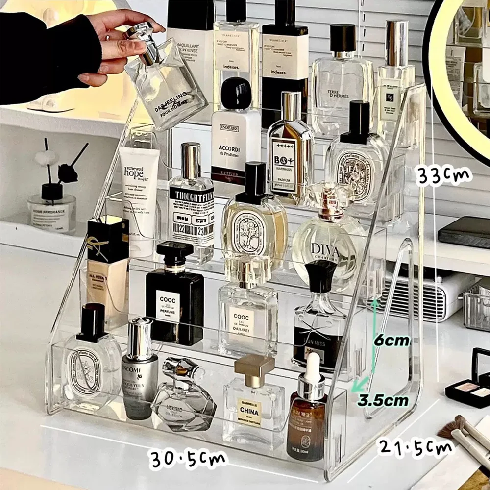 1PC Multifunktions Leiter Typ Lagerung Box Rack für Kosmetik Parfüm Nagellack Hand Griff Organizer