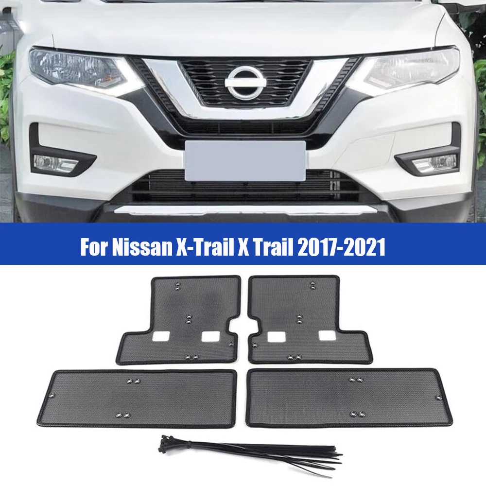 Stainless Car Front Grille Insert Net Insect Screening Mesh Protection Covers Trim For Nissan X-Trail X Trail 2017- 2022