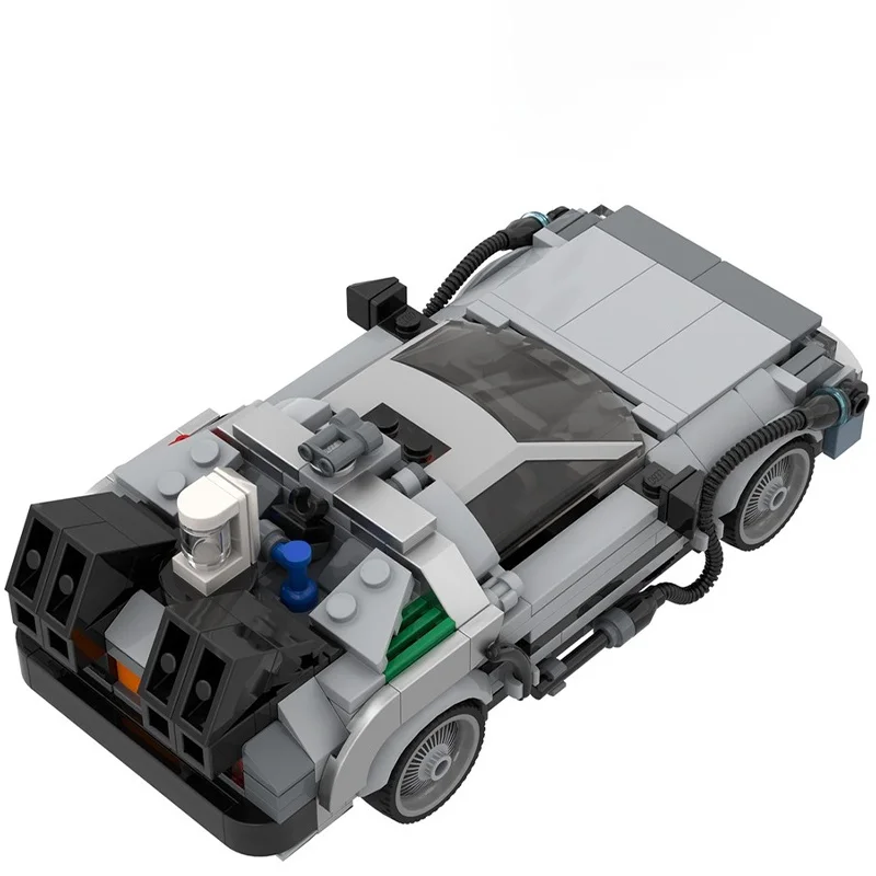 445 قطعة MOC Delorean آلة الزمن BTTF نموذج اللبنات البناء فكرة الإبداعية هدايا عيد الميلاد ألعاب الطوب عيد ميلاد الاطفال #3
