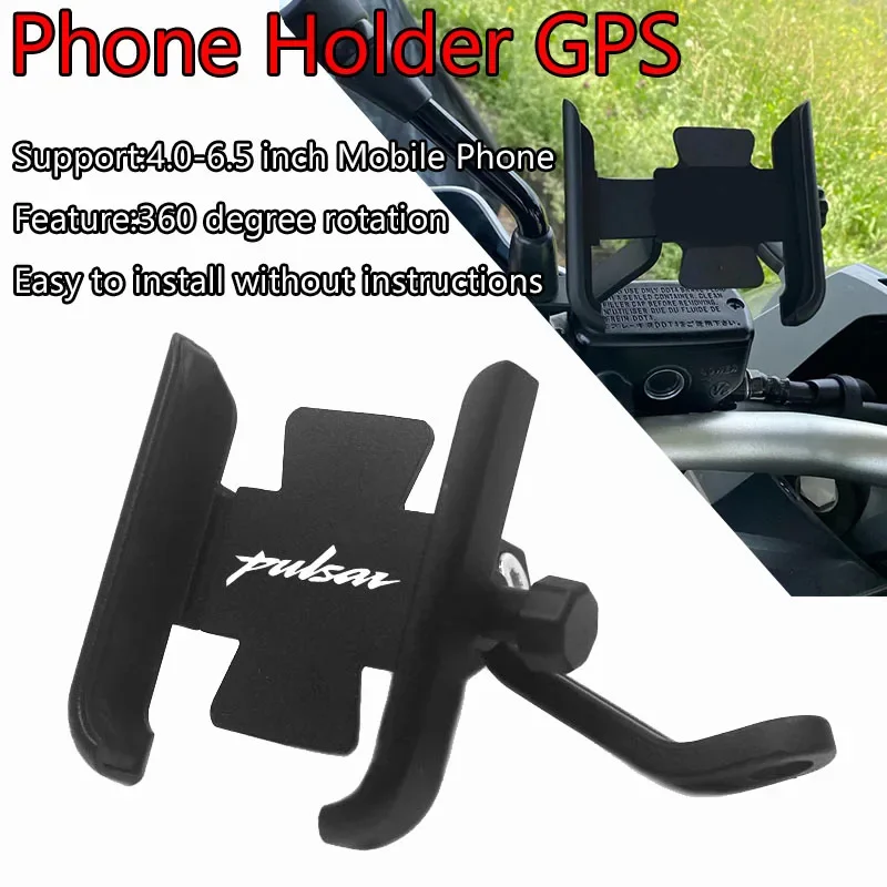 For Bajaj Pulsar N160 RS200 NS200 NS160 NS125 Pulsar 150 Motorcycle CNC Handlebar Mirror Mobile Phone Bracket GPS Stand Holder