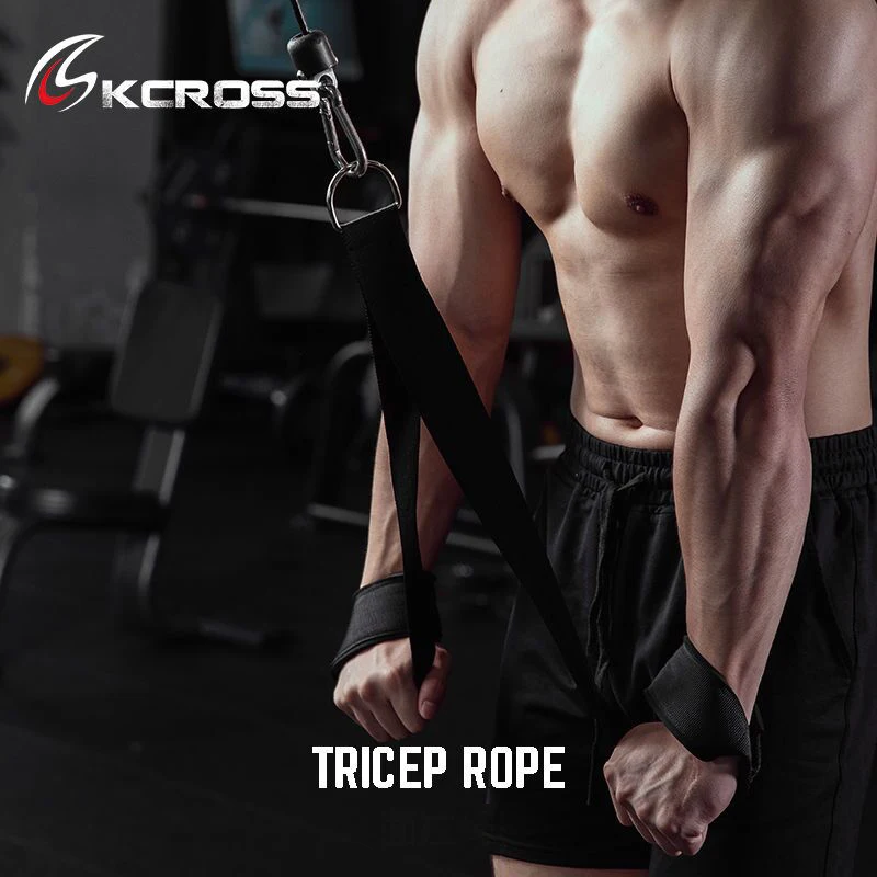 Fitness Triceps and Abdominal Strap Tricep Rope Pulldown Cable Attachment for Weight Lifting Bodybuilding Strength Training