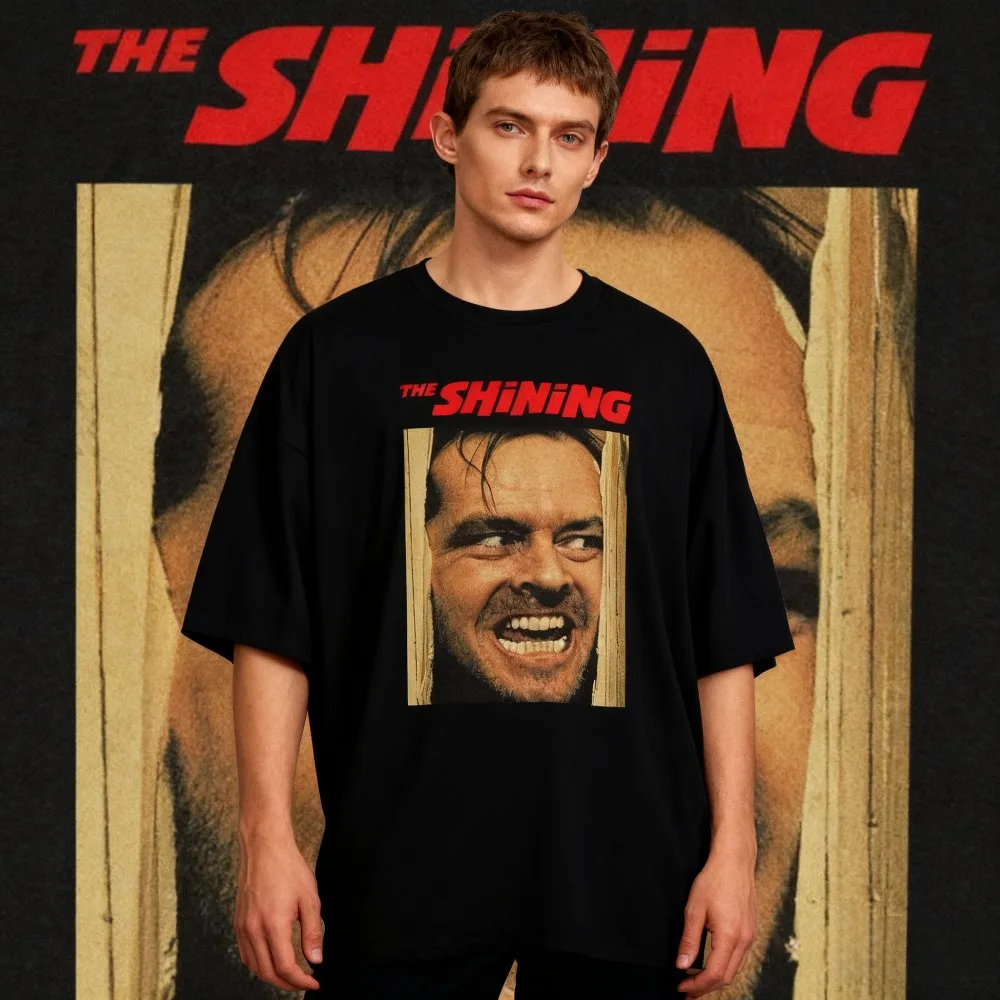 

The Shining movie black T-shirt, casual, comfortable, high quality Unisex pure cotton streetwear top/T-shirt graphic t shirts