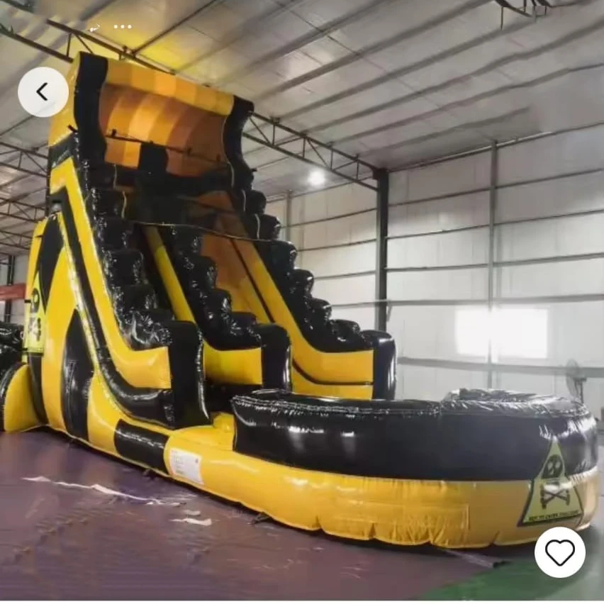 

Commercial Giant Inflatable Slide With Pool Water Slide Bounce House With a Blower