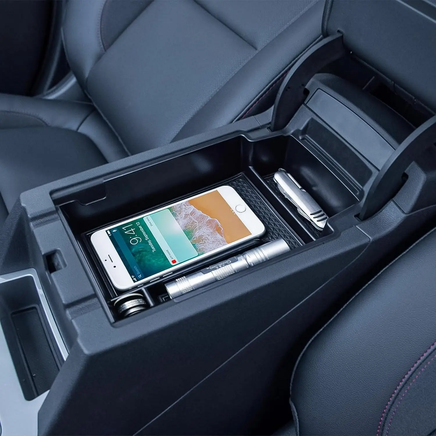 

Center Console Organizer for Chevrolet/Chevy Blazer 2019 2020 2021 2022 2023 2024 2025 Accessories, Insert Tray Armrest Car Box