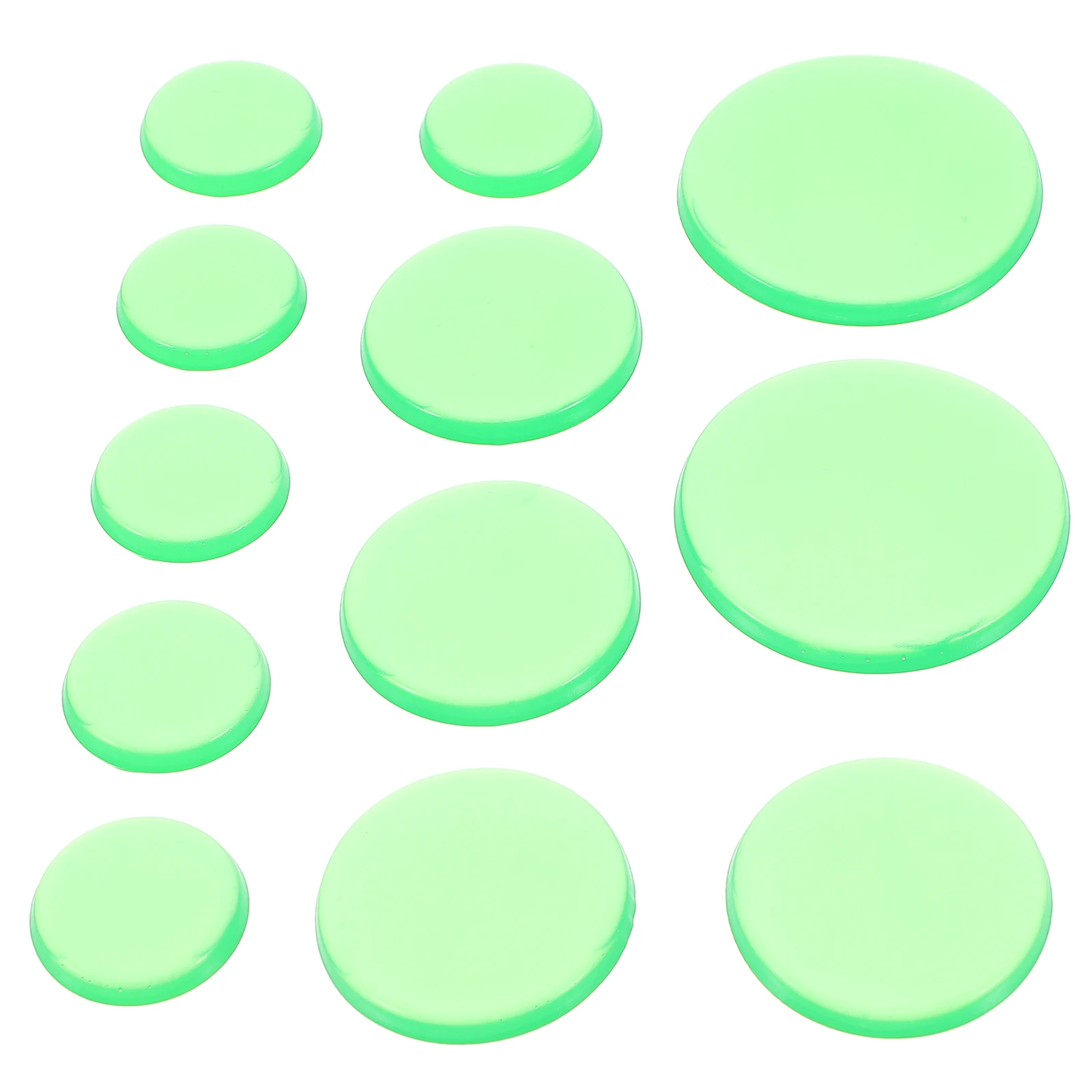 

12 Pcs Mute Pad Drum Sound Dampening Pads Adhesive Dampeners Dumb Silencers Green Silicone
