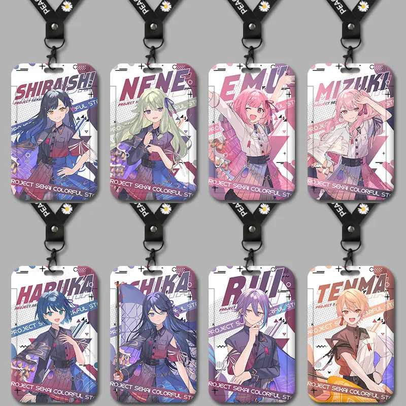 Anime Project Sekai Akiyama Mizuki Card Cover Cosplay Lanyard Credit Access Card Bus Subway Campus ID Card Protection Case