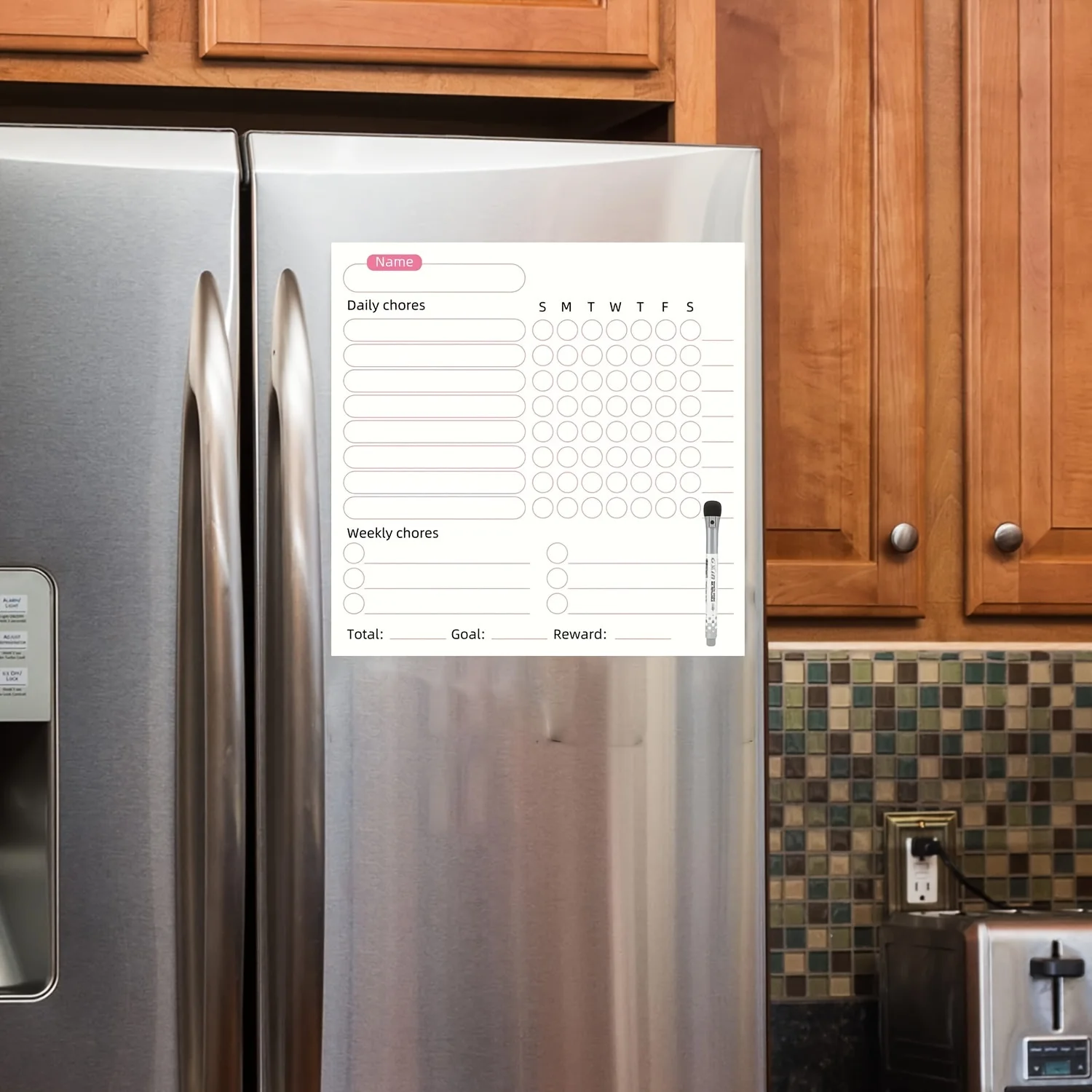 1pc Magnetic Chore Chart, Dry Erase Behavior Chart, Chore Board, Magnetic Chore Chart for Refrigerator