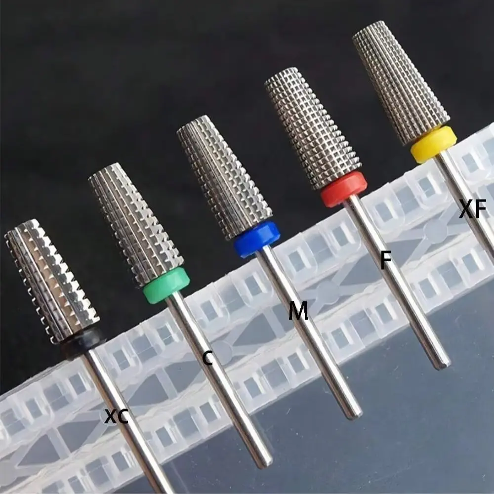 

1 or 5pcs/set Tungsten Carbide Electric Nail Drill Bit Set - 3/32in Shank, Electric File Manicure Drills Accessories, 3-in-1 Bit
