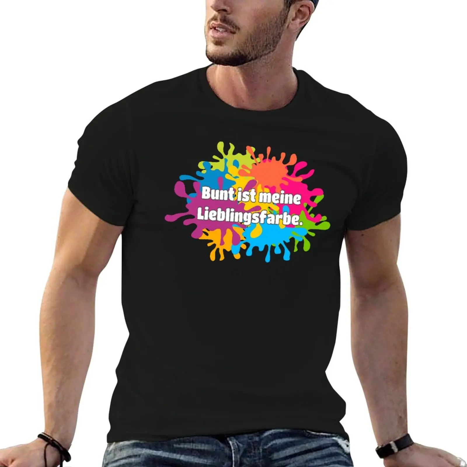 Bunt ist meine Lieblingsfarbe. T-Shirt Anime T-Shirts für Mann Mann Grafik T-Shirt T-Shirt