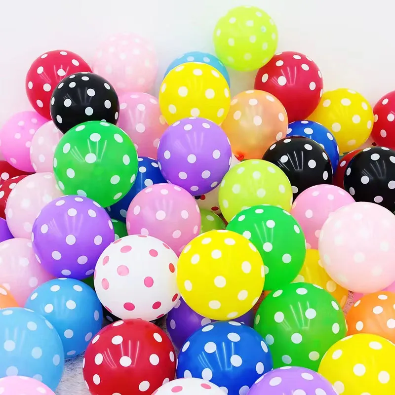 

20pcs12 inch 2.8g Round Polka-dot Latex Balloons Kids Birthday Party Helium Balloon Decorated Baby Room Air Ball Toy