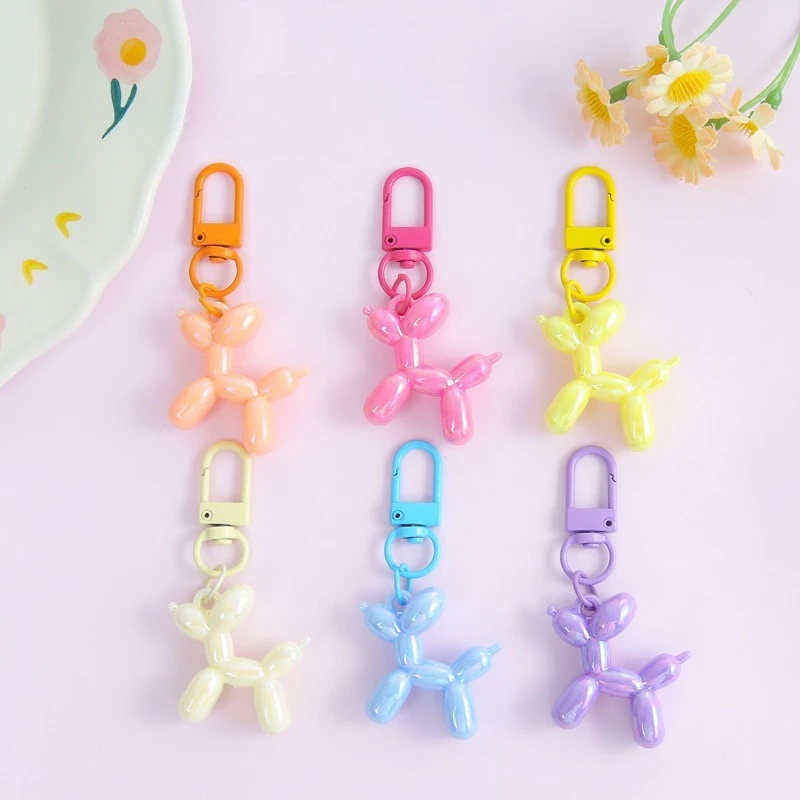 5/10 Stück Niedliche Cartoon-Ballonhund-Schlüsselanhänger für Damen Taschenanhänger Autoschlüsselanhänger Schmuck Geschenk Dekoration Accessoires – Detail 5