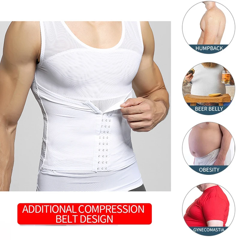 GrotuniControl-Sous-vêtement amincissant pour homme, vêtement pour spoer le corps, ceinture supérieure