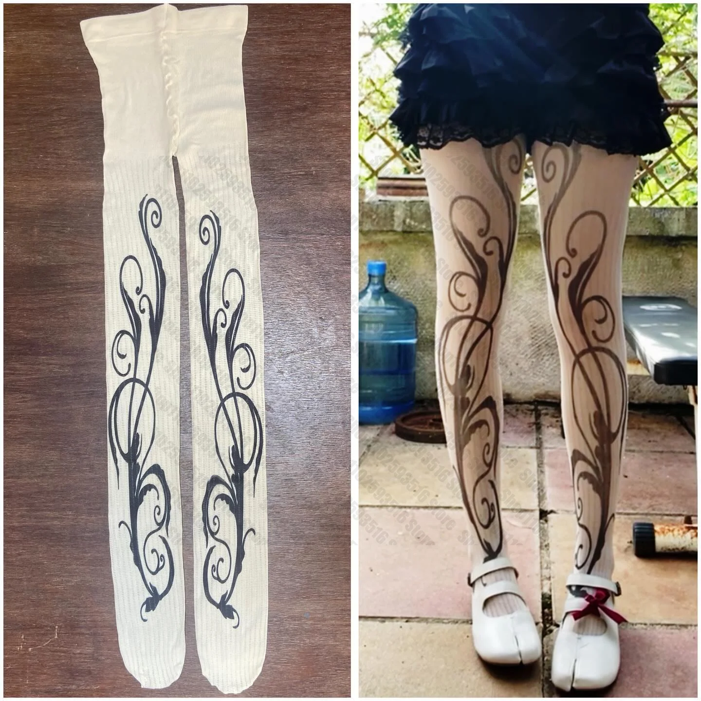 Stockings for Women Pantyhose Sexy Shoopy Sissy Fetish Gothic Lolita Tights With Pattern Harajuku Theights Bodystocking Punk Emo