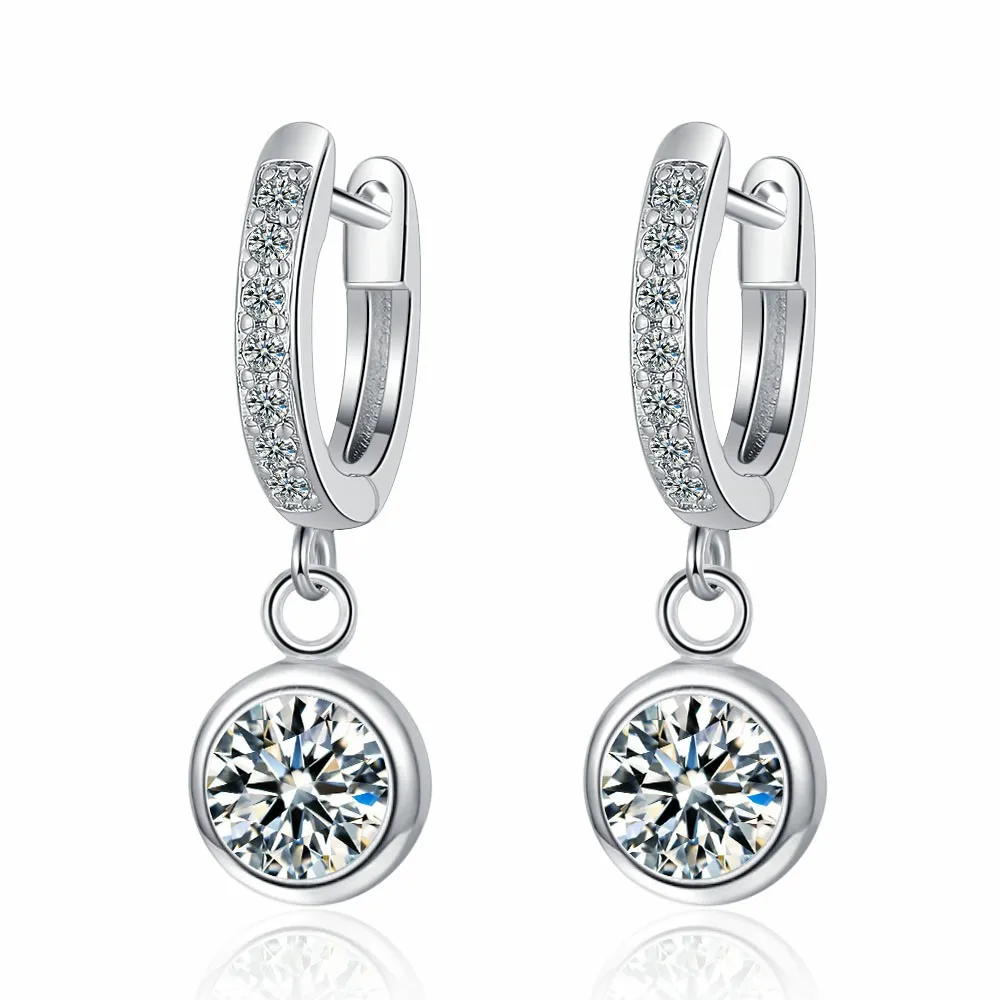 Neue Ohrringe aus 925er-Sterlingsilber, Moissanit, schlicht, für Frauen, exquisite Freundin, Hochzeit, Verlobung, Schmuck, modische Geschenke – Detail 5