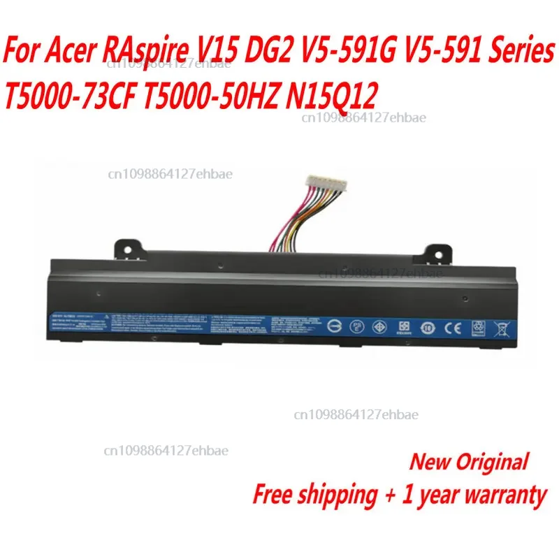 

Новый аккумулятор для ноутбука AL15B32 для ACER Aspire V15 DG2 V5-591G V5-591 серии T5000-73CF T5000-50HZ N15Q12 11,1 В 5040 мАч