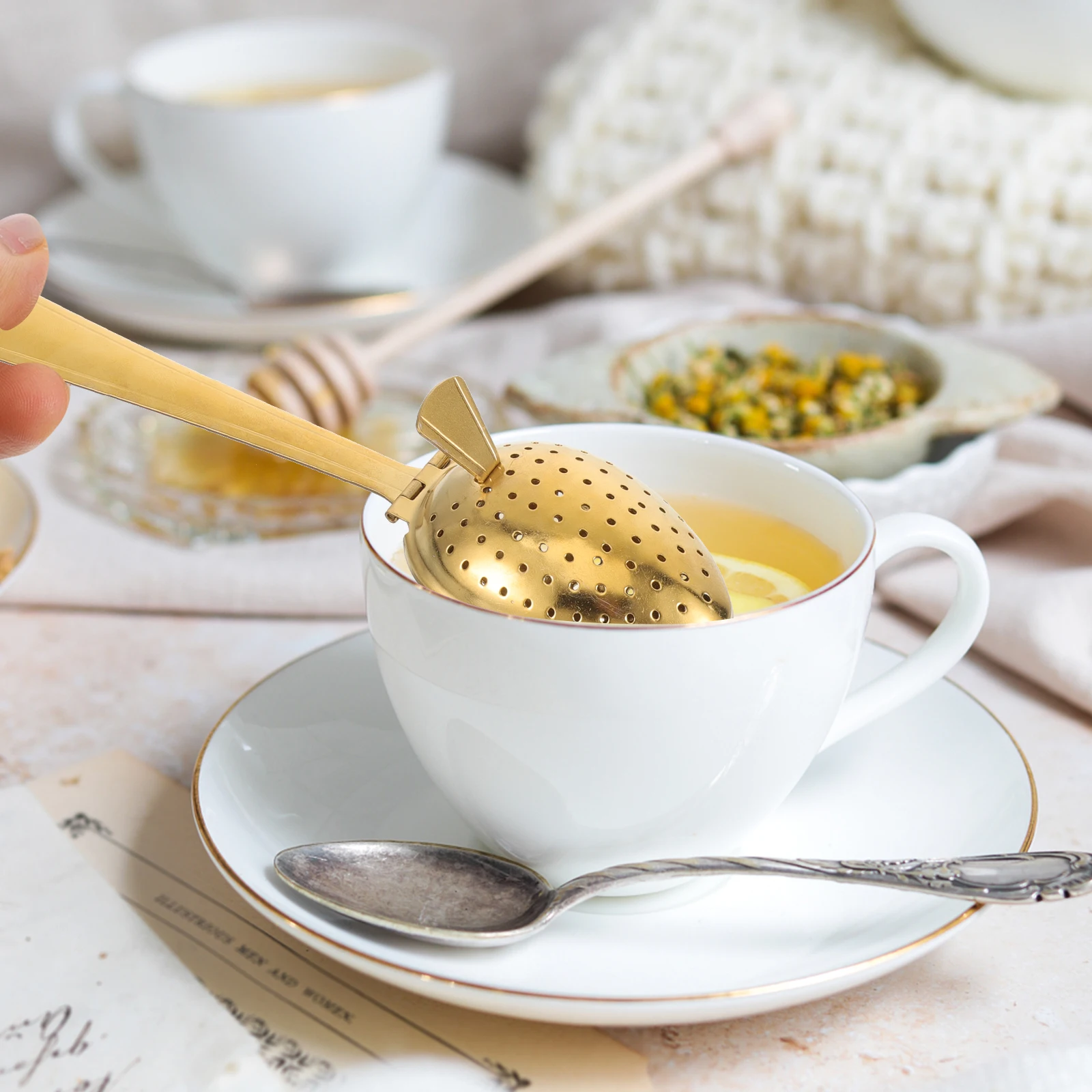 

Tea Filter Accessories for Loose Solution Infuser Strainer Practical