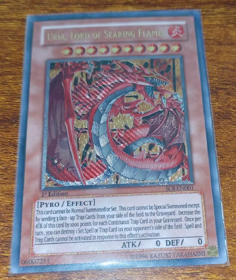 

Yu-Gi-Oh Uria, Lord of Searing Flames TCG UTR/SOI-EN001 OCG UTR/SOI-JP001 PSER/LPG1-JP056 Homemade Card（Not Original）