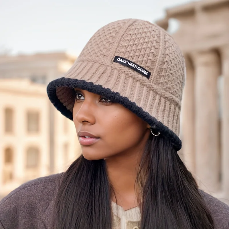 

Women's Warm Bucket Hat - Lightweight,Adjustable,Brown Striped.Perfect for Everyday & Formal Outfits.Machine Washable. Shop Now!
