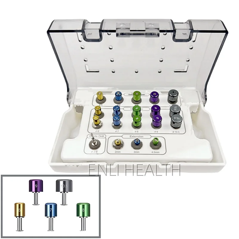 

1set Dental Implant Surgery Guide Drill Positioning Drill Kit Implant Tools Spacer Dentistry Guide Pin NiTi Alloy Implant Tools