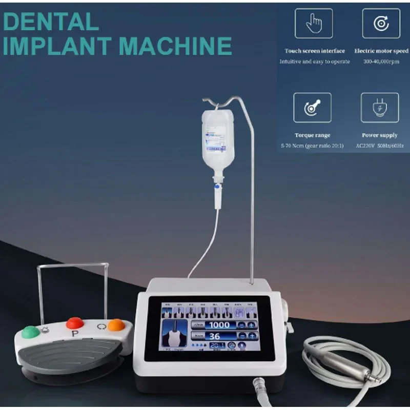High Quality Intelligent Touch Dental Implant Motor System 5-70Ncm Power Supply Dental Equipment 5