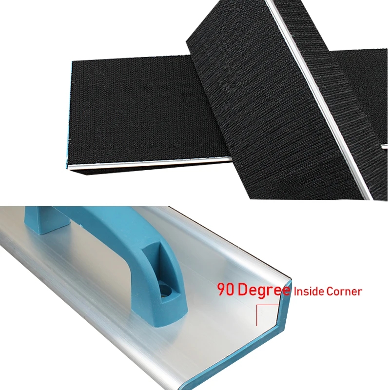 90 Degree Inside Corner Sanding Tool for Drywall Finishing Sanding Paper Holder Sander Self Adhensive Sandpaper 180#