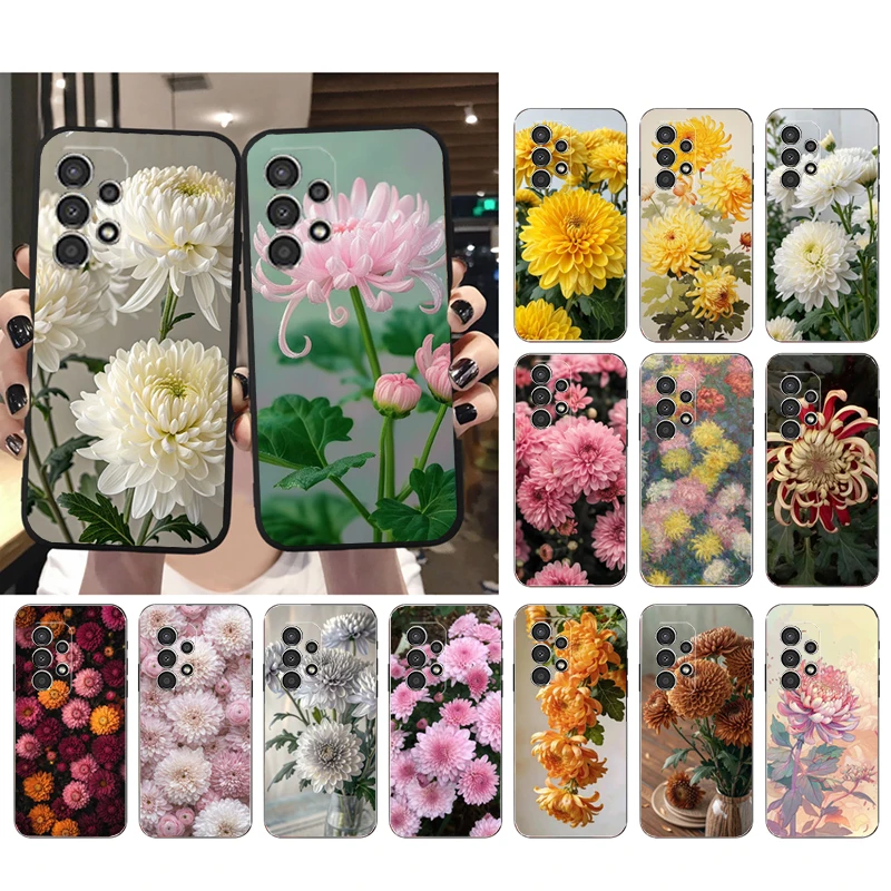

Phone Case For Samsung A17 A55 A16 A56 A35 A15 A53 A54 A33 A34 A25 A05S A52 A52S A07 A26 A06 chrysanthemum
