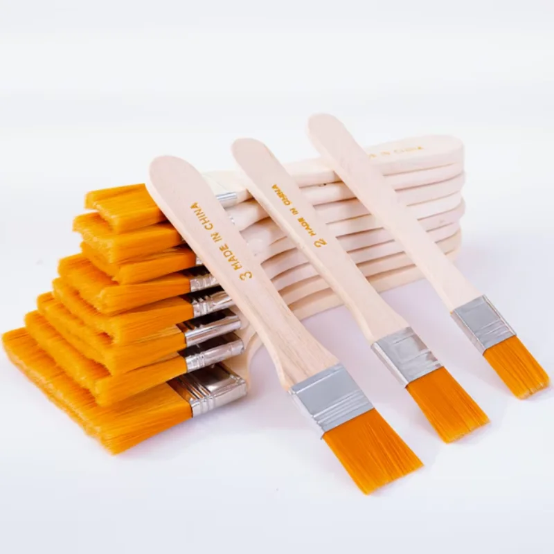 12pcs/set Memory Nylon Paint Brushes Set for Acrylic Oil Drawing Watercolor Wooden Painting Brush Tools Art Supplies view 2