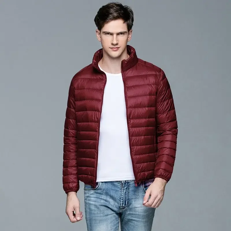 Lightweight Male Quilted Padded Jackets Stand Collar Men's Coats Winter Korean Reviews Many Cheap Clothes Offer Sale Y2k Vintage