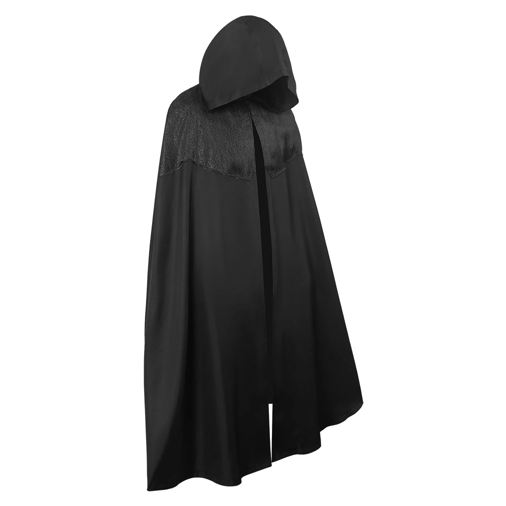 Wizard 3 Geralt Black Cape Cosplay Costume Fantasy Cloak Adult Men Disguise Roleplay Fantasia Outfits Halloween Carnival Suit