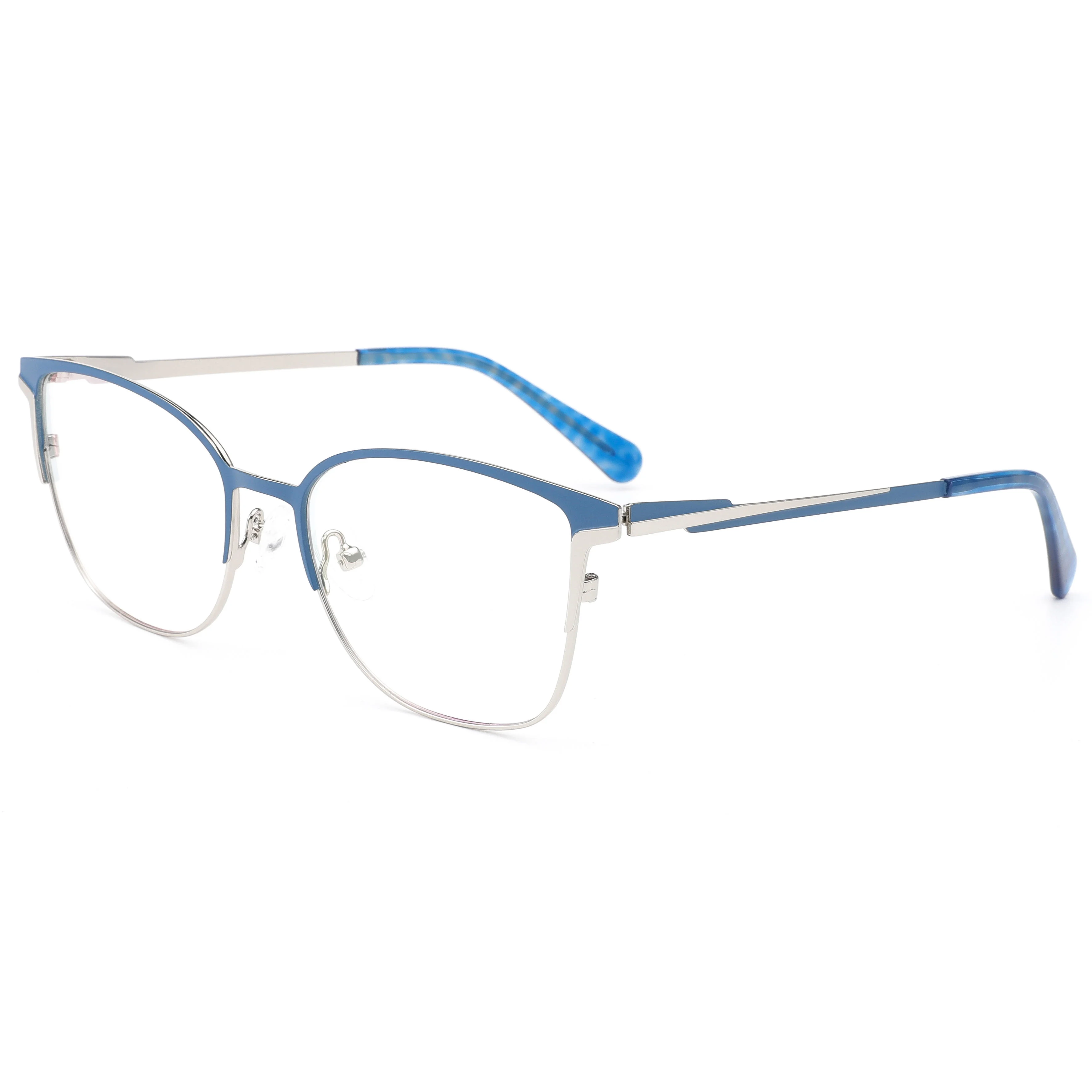 

VZONE High Quality Metal Reading Glasses Women Blue Round Optical Frames Vintage Full Rim Eyewear Fashion Spectacles