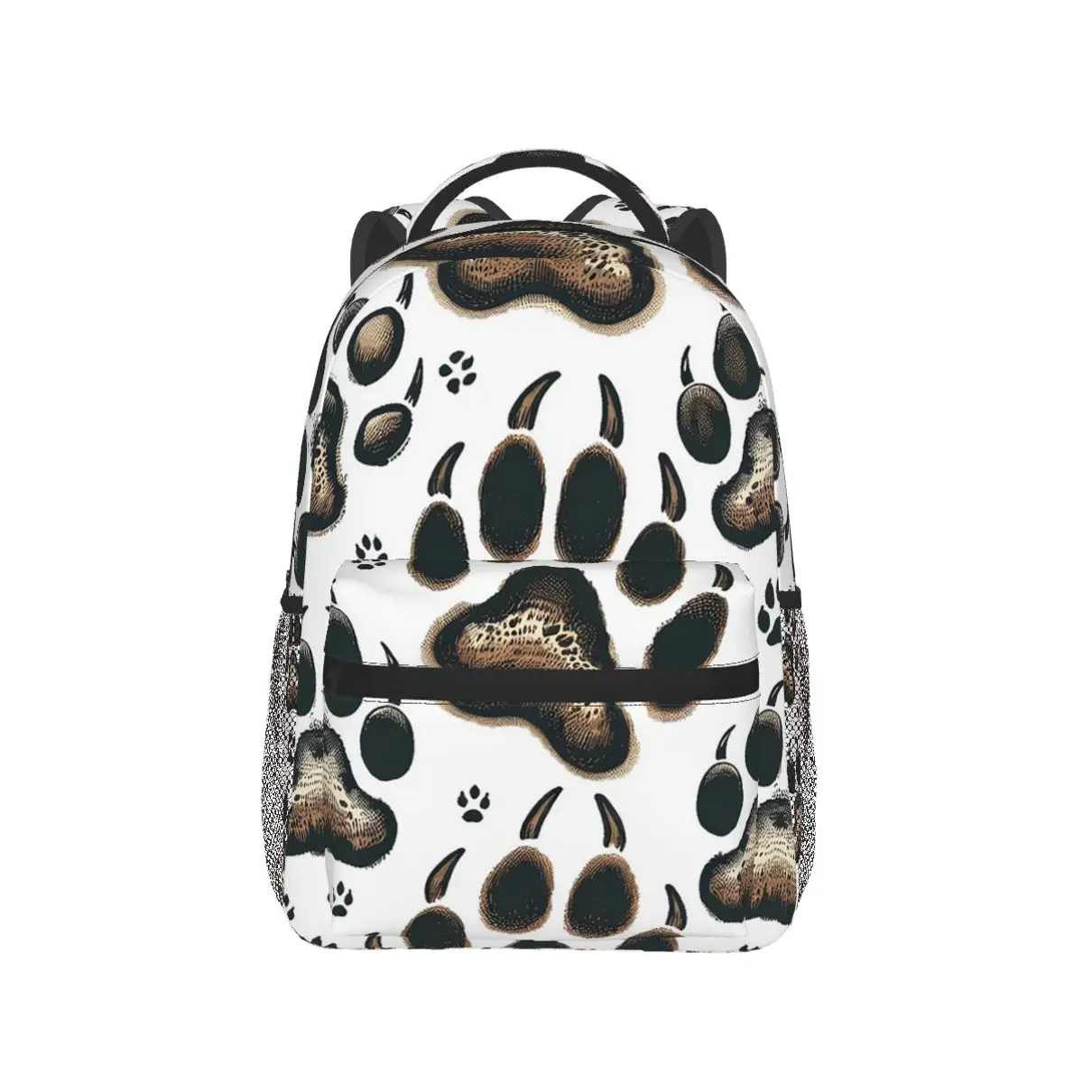 

Black And White Animal Bear Paw Backpack Hot Sale Daypack Large Capacity Children BookBag School Bag Shoulder Bags for Men Women