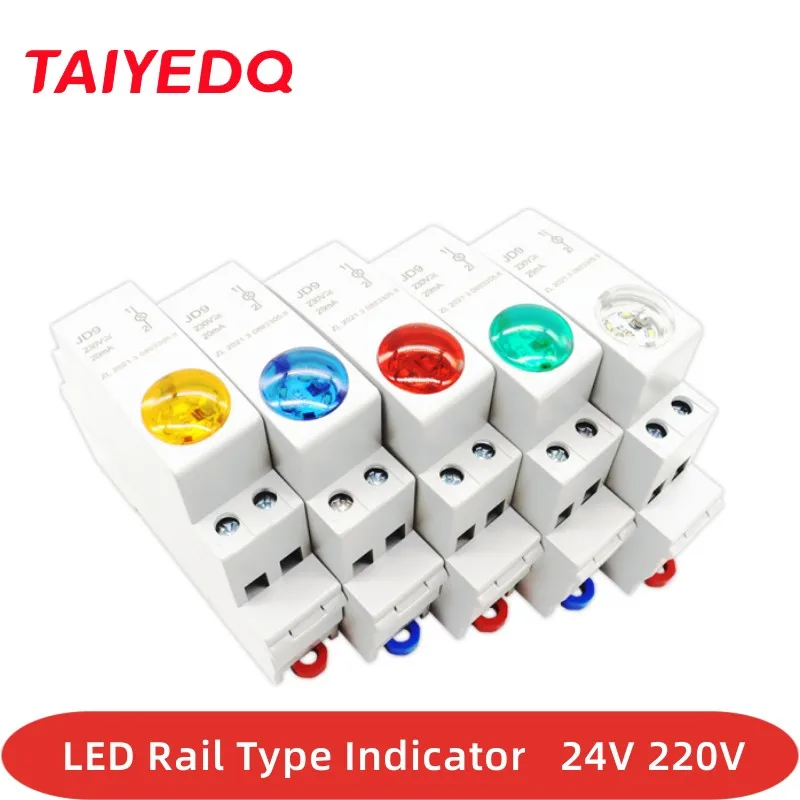 1PC LED Signal Lamp Series AC DC 230V 24V 220V Pilot Lights Din Rail Mount Indication Light