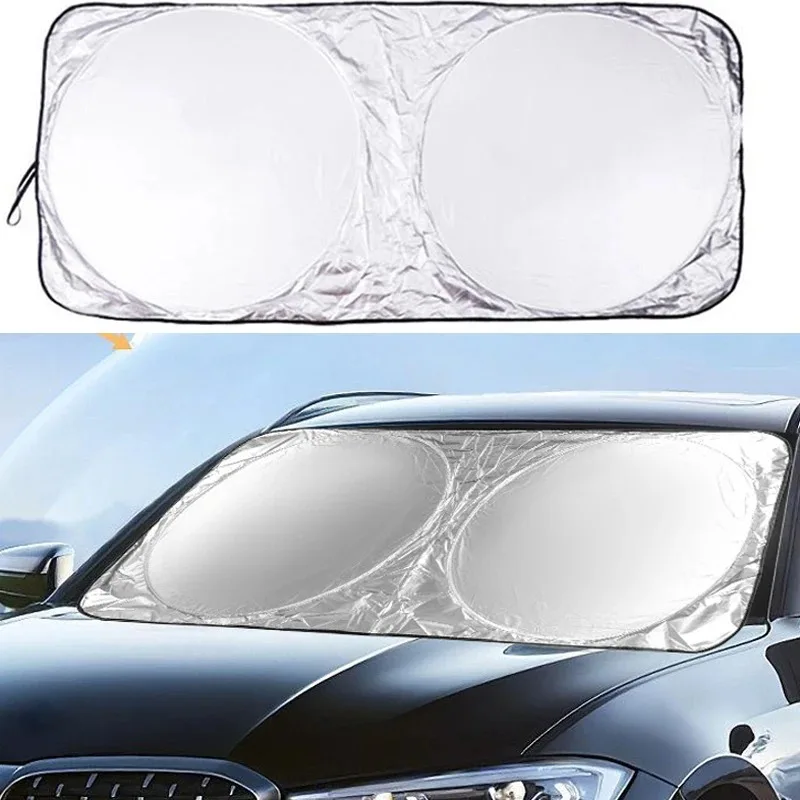 

2pcs Universal UV Protection Shield Sunshade Cover Windscreen Folding Auto Visor Protection Curtain Sun Shade Accessories