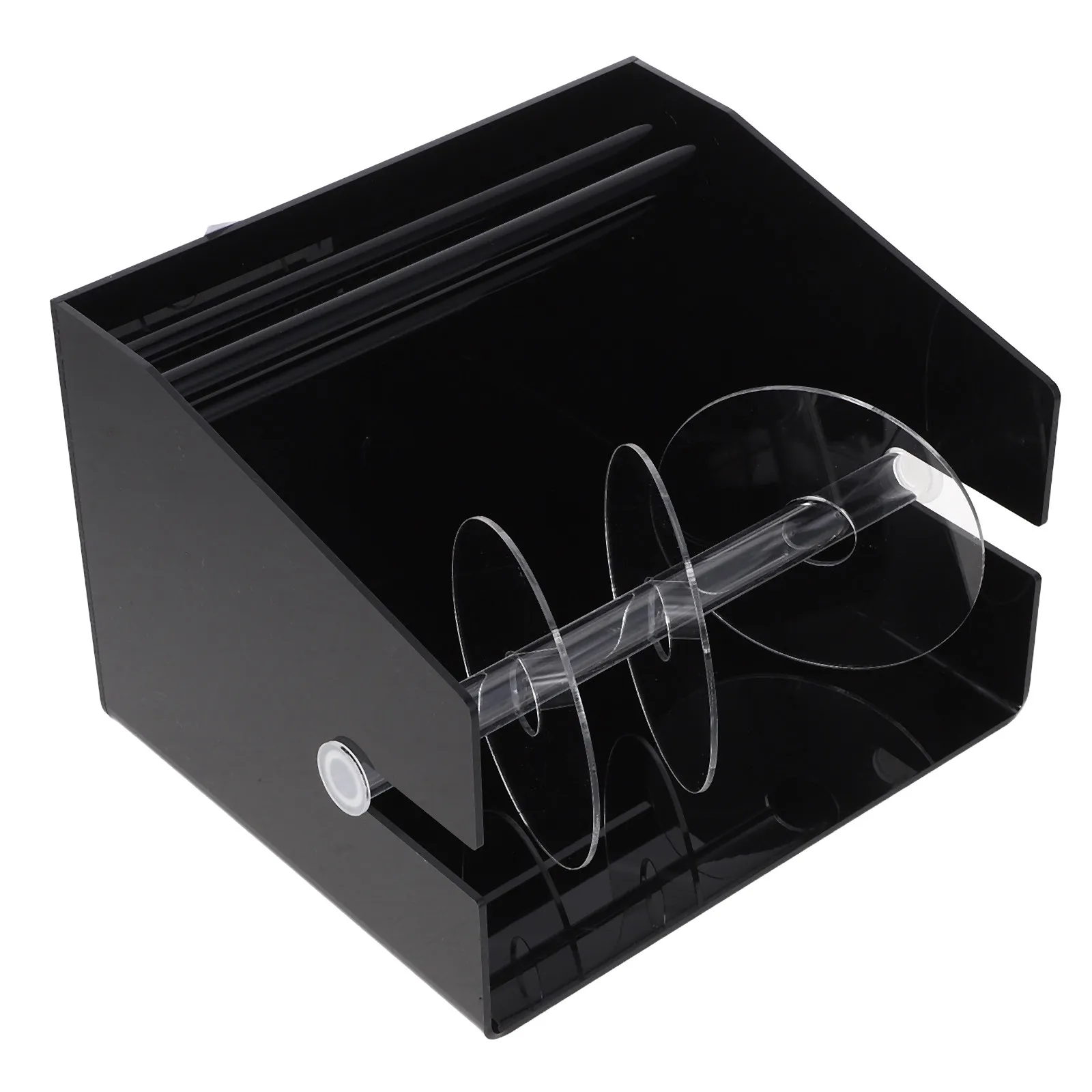 acrylic-label-roll-holder-dispenser-clear-sturdy-sticker-roll-organizer-for-office-retail-home-desktop-space-saving-universal