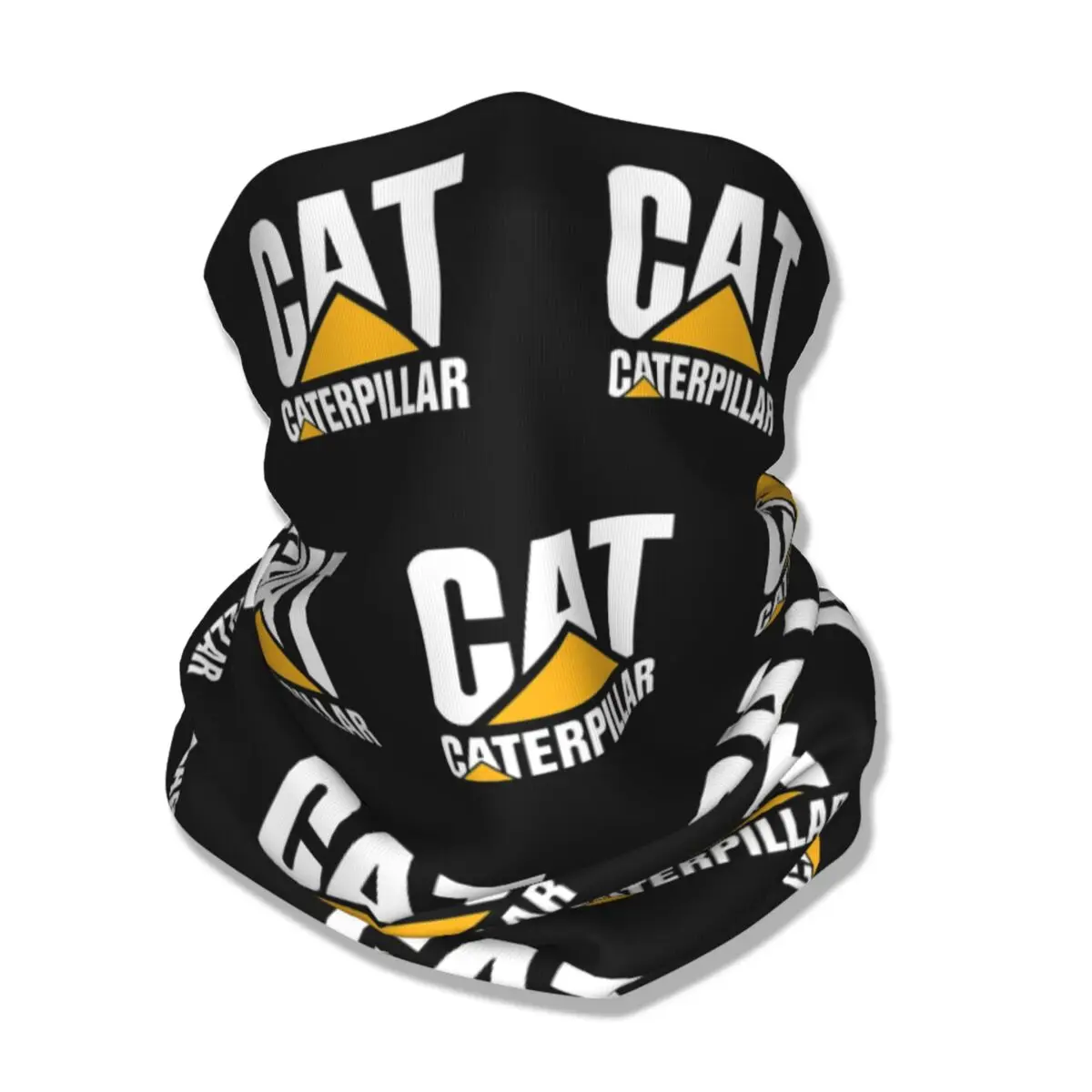 CAT Letter LOGO Bandana Neck Cover Printed Balaclavas Wrap Scarf Warm Cycling Running Unisex Adult Windproof