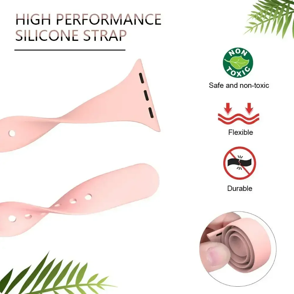 Slim WatchBands for Apple Watch band Series 9 8 7 6 5 4 SE Ultra 2 49mm Sport bracelet Silicone Strap iWatch 41MM 44MM 40MM 45MM