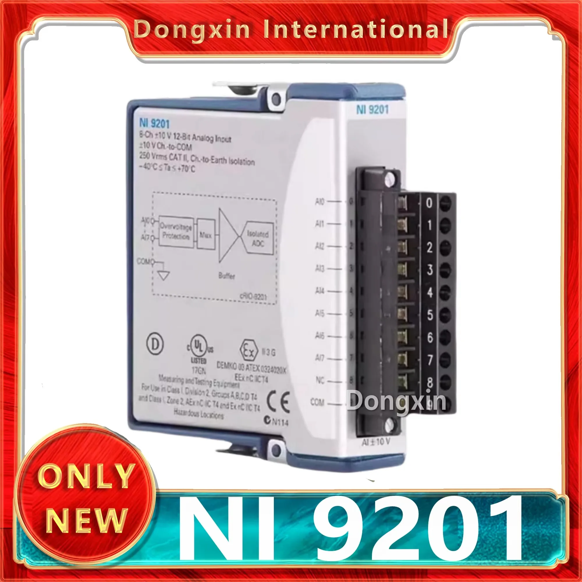 

NI 9201 779372-01 8-канальный 12-битный модуль ввода напряжения серии C (DSUB)