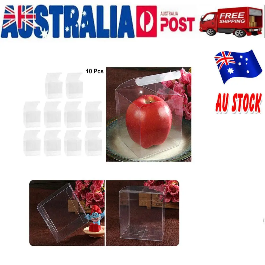 

10 Pcs Pvc Box Candy Boxes Wedding Favors Clear Gifts Jewelry Display Case
