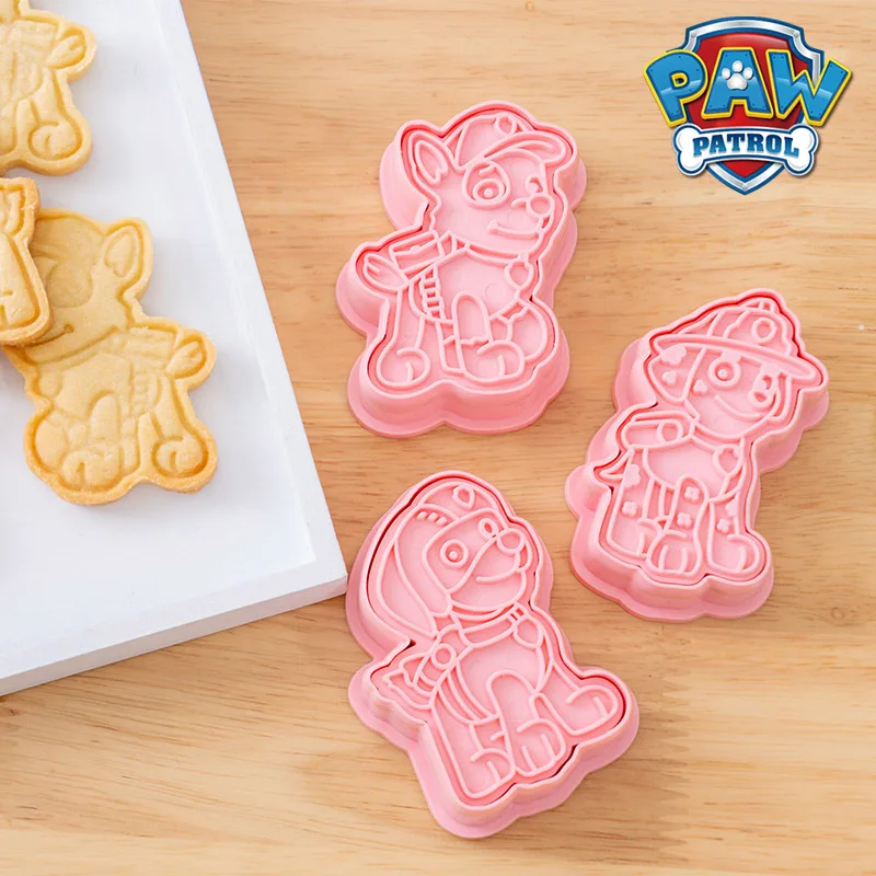 Cake Cookie Paw Patrol Cutters Plastic DIY 3D Baking Mould Cookies Cutter Set Cartoon Puppy Biscuit Baking Tool Decoration Tools