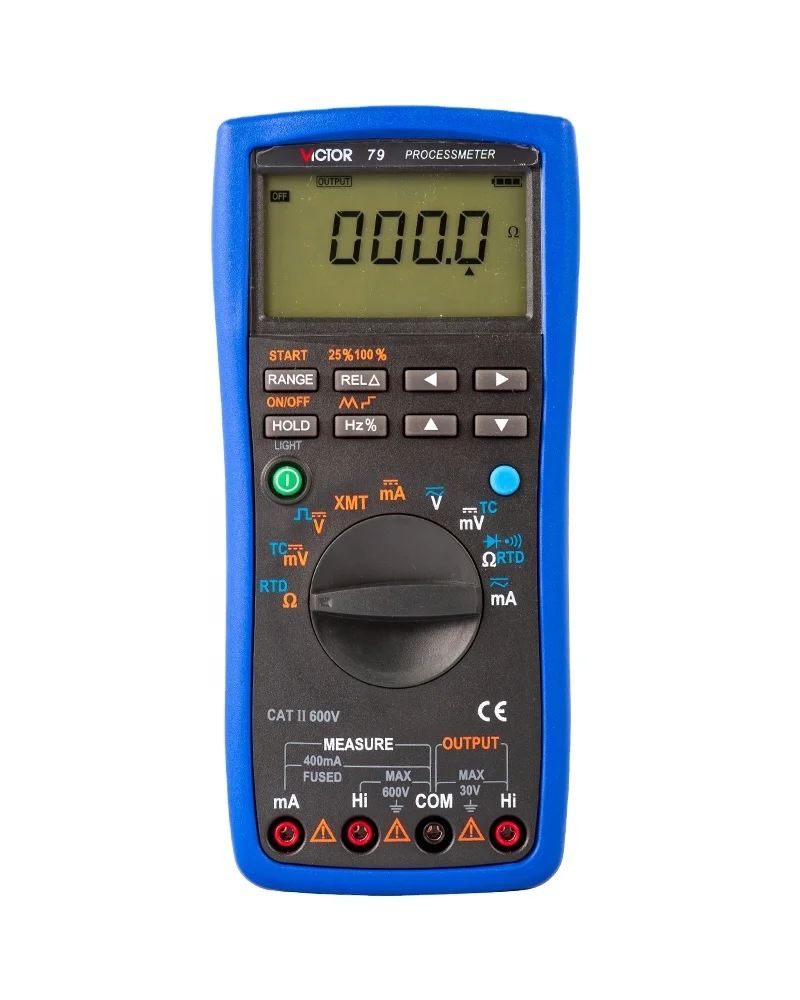 

VICTOR 79+ Digital Multimeter 2 In 1 4-20mA Signal Output Multimeter Process Signal Source RTD Calibrator Process calibrator